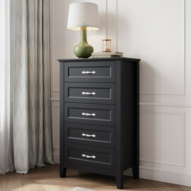 LINSY HOME Dresser for Bedroom, 5 Drawer Dresser with Metal Handles