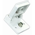 thumbnail image 1 of JR TV Cable Entry Plate 47755 Single Cable; With 75 Ohm F-Type Connector; 0.500 Inch x 0.500 Inch Cutout Dimension; 2.062 Inch x 2.062 Inch Outside Dimension; Weather Proof; Polar White, 1 of 3