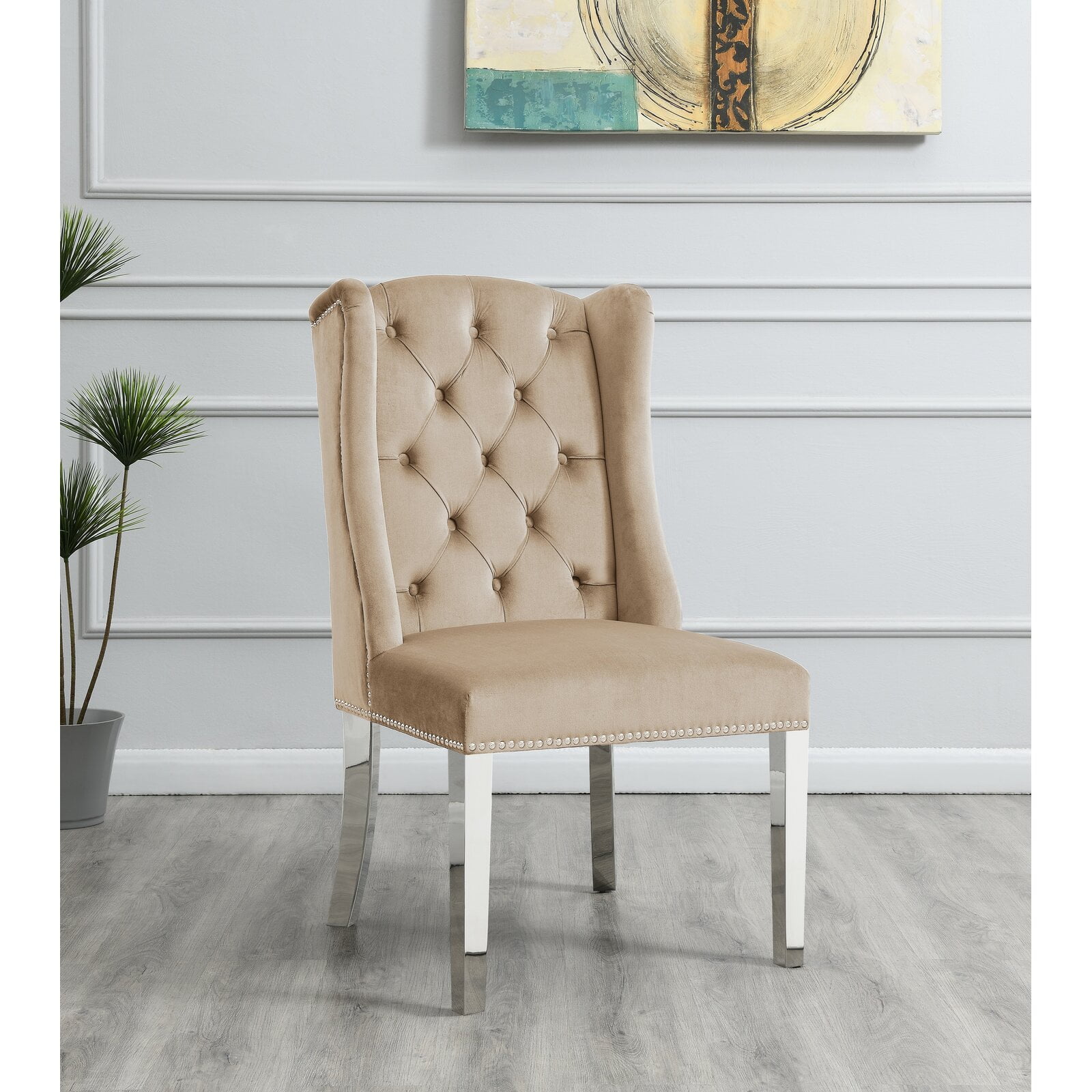 Elmina tufted solid on sale wood