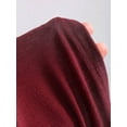 thumbnail image 3 of Burgundy Womens Backless Ruched Bodycon Mini Dress With Goldtone Ornamental Chain Plunging Neckline Spaghetti Strap, 3 of 6