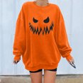 thumbnail image 2 of Camisa informal de manga larga con estampado de calabaza de Halloween para mujer de Honeeladyy Sales, 2 of 7