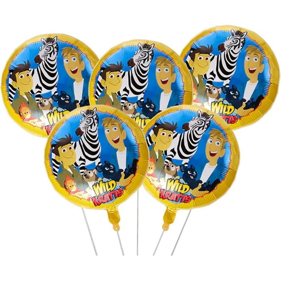 Wild Kratts Foil Balloons 5 Pack Birthday Party Decorations Official For Kids