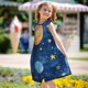 thumbnail image 5 of Fotbe Planets And Stars1 Vestido de Dormir para Niñas de 3 a 10 Años, Mangas Cortas, Estilo Princesa, Pijama Camisón con Mangas Voladas-Small, 5 of 6