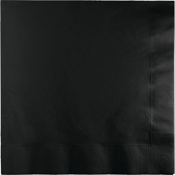 Touch of Color 3 Ply Lunch Napkins Black Velvet 50/Pack (58134B)