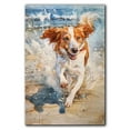 thumbnail image 3 of Funny Dog on Beach Canvas Wall Art, Nederlandse Kooikerhondje Dog Picture Ocean Artwork for Bathroom Bedroom Living Room, Art Decor 8x12 Inches, 3 of 6