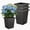 Black, variant on 10 inch Square Planters - 4 Pack Deep 13 inch Plastic Plant Pot with Drainage Holes & Raised Feet 4 Gal Heavy Duty Thick Indoor Outdoor Flower Pot for Trees, Roses, Tomatoes