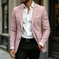 thumbnail image 5 of Tqyyweavej Men's Blazers Slim Fit Two Button Business Casual Suit Jacket Long Sleeve Notch Lapel Suit Sports Coat with Faux Flap Pockets, 5 of 10