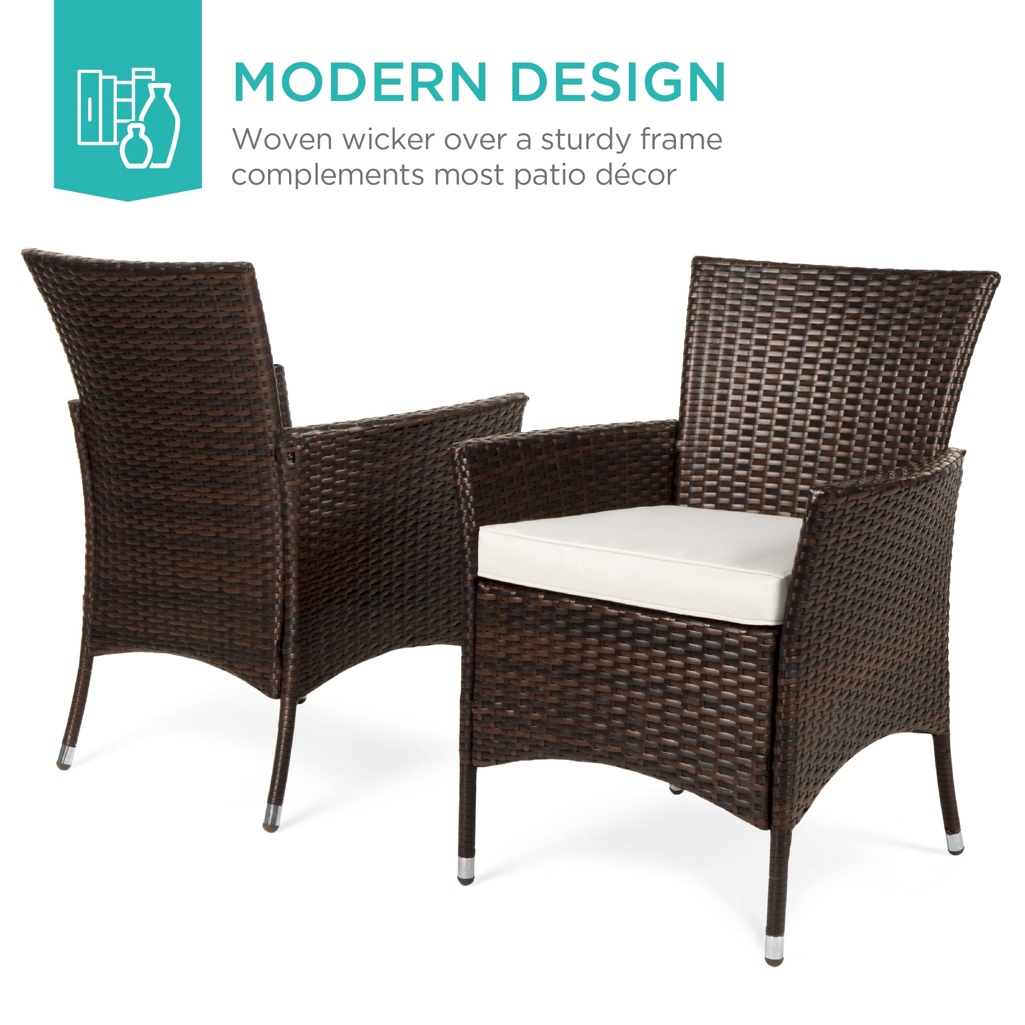 Best Choice Products 5-Piece Indoor Outdoor Wicker Patio Dining Table Furniture Set w/ Umbrella Cutout, 4 Chairs - Cream