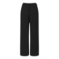 thumbnail image 5 of vigerkar Womens Casual Wide Leg Pants High Waisted Button Decor Loose Straight Long Trousers Dressy Palazzo Pant with Pockets Black, S, 5 of 6