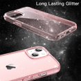 thumbnail image 3 of JETech Glitter Case for iPhone 14 Plus 6.7-Inch, Bling Sparkle Shockproof Phone Bumper Cover, Cute Sparkly for Women and Girls (Pink), 3 of 7