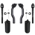 thumbnail image 2 of Detroit Axle - Front 6pc Tie Rods Kit for 07-14 Ford Edge Lincoln MKX, 4 Suspension Outer & Inner Tie Rod Ends 2 Boots 2007 2008 2009 2010 2011 2012 2013 2014 Replacement, 2 of 4