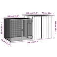 thumbnail image 4 of vidaXL Rabbit Cage Anthracite 200x91x100 cm Galvanised Steel, 4 of 4