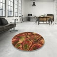 thumbnail image 4 of Ahgly Company Machine Washable Indoor Rectangle Transitional Tomato Red Area Rugs, 7' x 10', 4 of 7