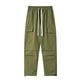 thumbnail image 2 of Pantalones deportivos cargo para hombre, largos, con cintura elástica, cordones, bolsillos y perneras con correa, 2 of 7