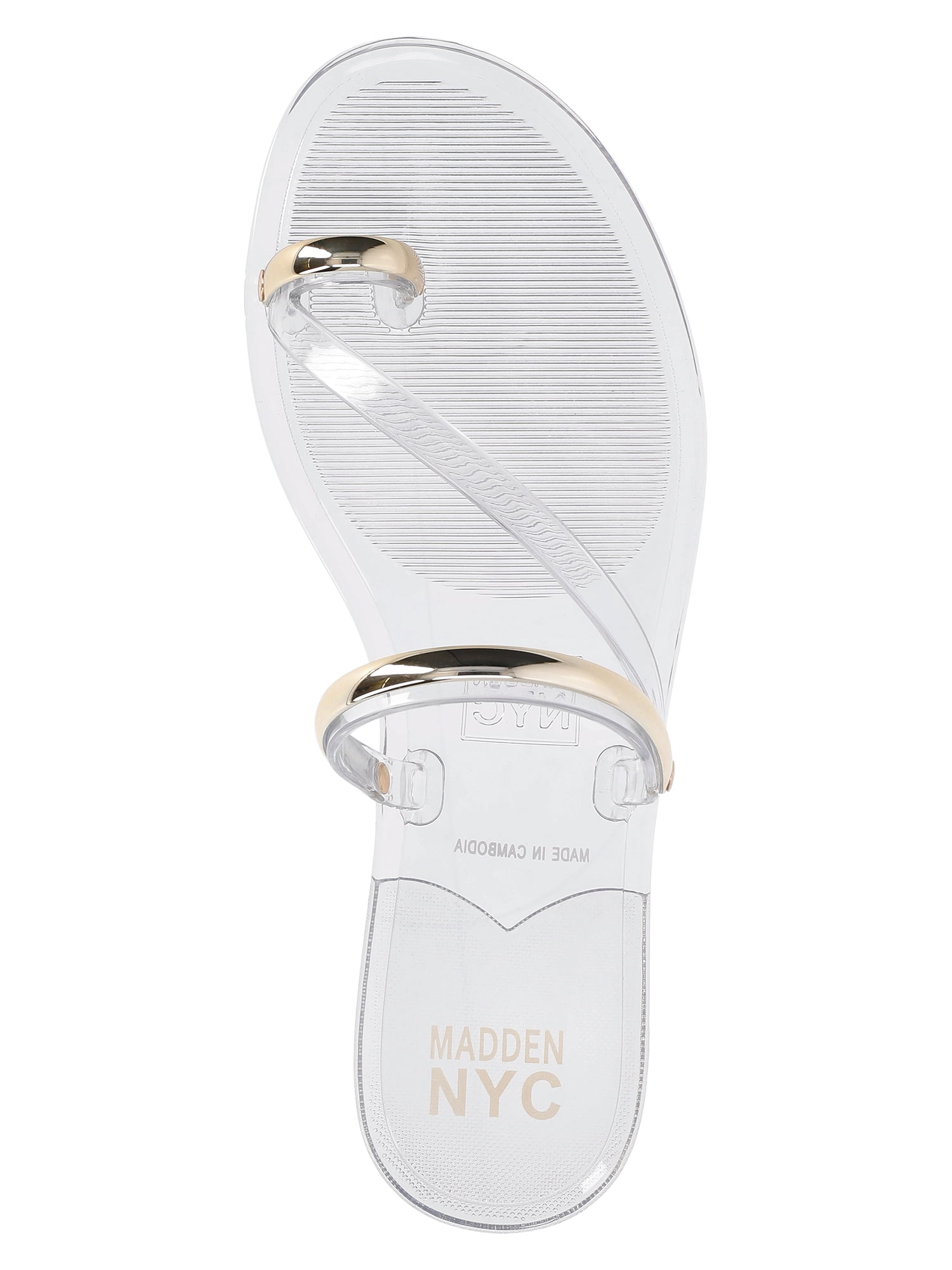 Madden NYC Women's Toe Ring Jelly Slide Sandals