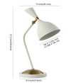 thumbnail image 5 of JONATHAN Y Albert 21.5" Iron Retro Mid-Century LED Table Lamp, White/Gold, JYL9065B, 5 of 5