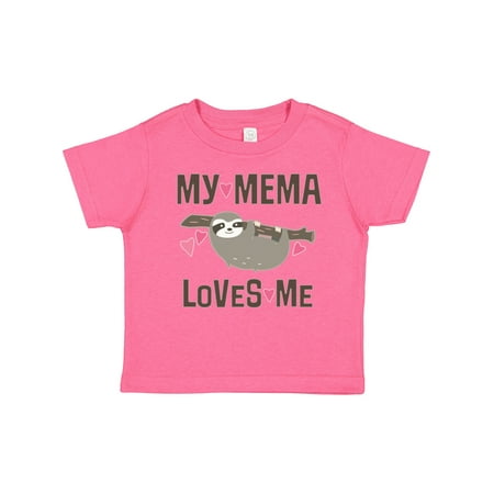 

Inktastic My Mema Loves Me Girl Sloth Gift Toddler Toddler Girl T-Shirt