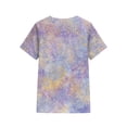 thumbnail image 4 of Xuanfei Women Tale As Old As Time Print Tie Dye Gradient Round Neck Short Sleeve T-Shirt, 4 of 4