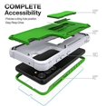 thumbnail image 4 of FITO For Samsung Galaxy S21 FE Case, Phone Case with Screen Protector and Kickstand (Green), 4 of 7