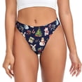 thumbnail image 1 of Fotbe Christmas Critters Delight Tanga Sin Costuras para Mujer con Estampado – Panties Invisibles, Transpirables y Cómodos para Uso Diario-3X-Large, 1 of 6