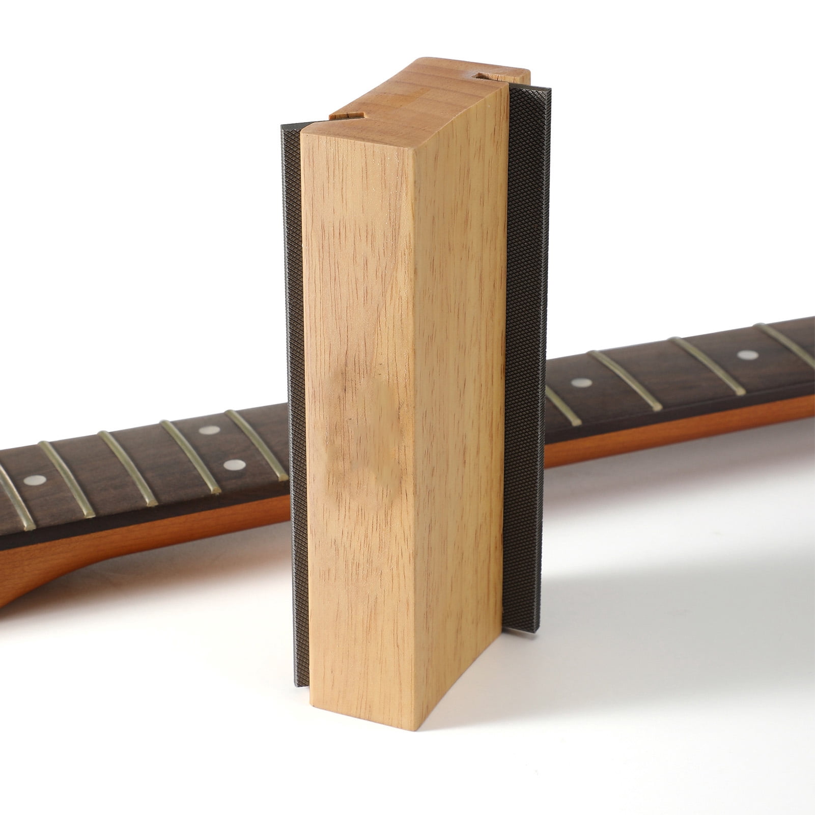 fret file Fret Muspor Guitar Fret End Dressing File Olive Wood 35/90 Degree Luthier File Tool Guitar Bass Fret End Dressing for Rounding Shaping and Deburring Frets Sprouts Guitar Fret