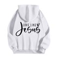 thumbnail image 4 of MHFRRA Sudaderas y Sudaderas para Hombre, Informales, Holgadas, de Manga Larga, con Capucha y Estampado para Uso Diario Blanco, 4 of 5