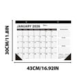 thumbnail image 4 of 2026 Desk Calendar 2026-2027 Wall Calendar Fridge Calendar 18 Month Calendar January 2026 - June 2027 Desktop Calendar Planner With Twin Binding Hanging Hook Ideal for Teacher Office Home, 4 of 9