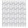 thumbnail image 3 of Ambesonne Grey and White Shower Curtain, Rural Field Romantic, 69"Wx84"L, Grey Pale Grey White, 3 of 3