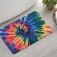 thumbnail image 2 of Colorful Tie Dye Pattern Bathroom Rugs Mat,Non Slip Microfiber Bathroom Rug,Rubber Backing,Soft Bathroom Mats for Bathroom Floor,Tub and Shower,17x27in(43x68cm), 2 of 5