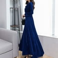 thumbnail image 4 of Women's Velvet Long Sleeve Autumn Dress - Slim Fit A-Line Maxi Dress for Winter Parties, M-XXXXL, 4 of 6