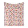 thumbnail image 1 of Love Soft Flannel Fleece Throw Blanket, Various Ornamental Hearts in Pastel Colors Valentine's Day Themed Design, Cozy Plush for Indoor and Outdoor Use, 50" x 60", Blush Multicolor, by Ambesonne, 1 of 5
