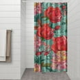 thumbnail image 3 of Waterproof Pioneer Shower Curtain 36x72 Inch Polyester Unique Colorful Floral Shower Curtain for Bathroom Hotel Home Decor with 7 Plastic Hooks, 3 of 5