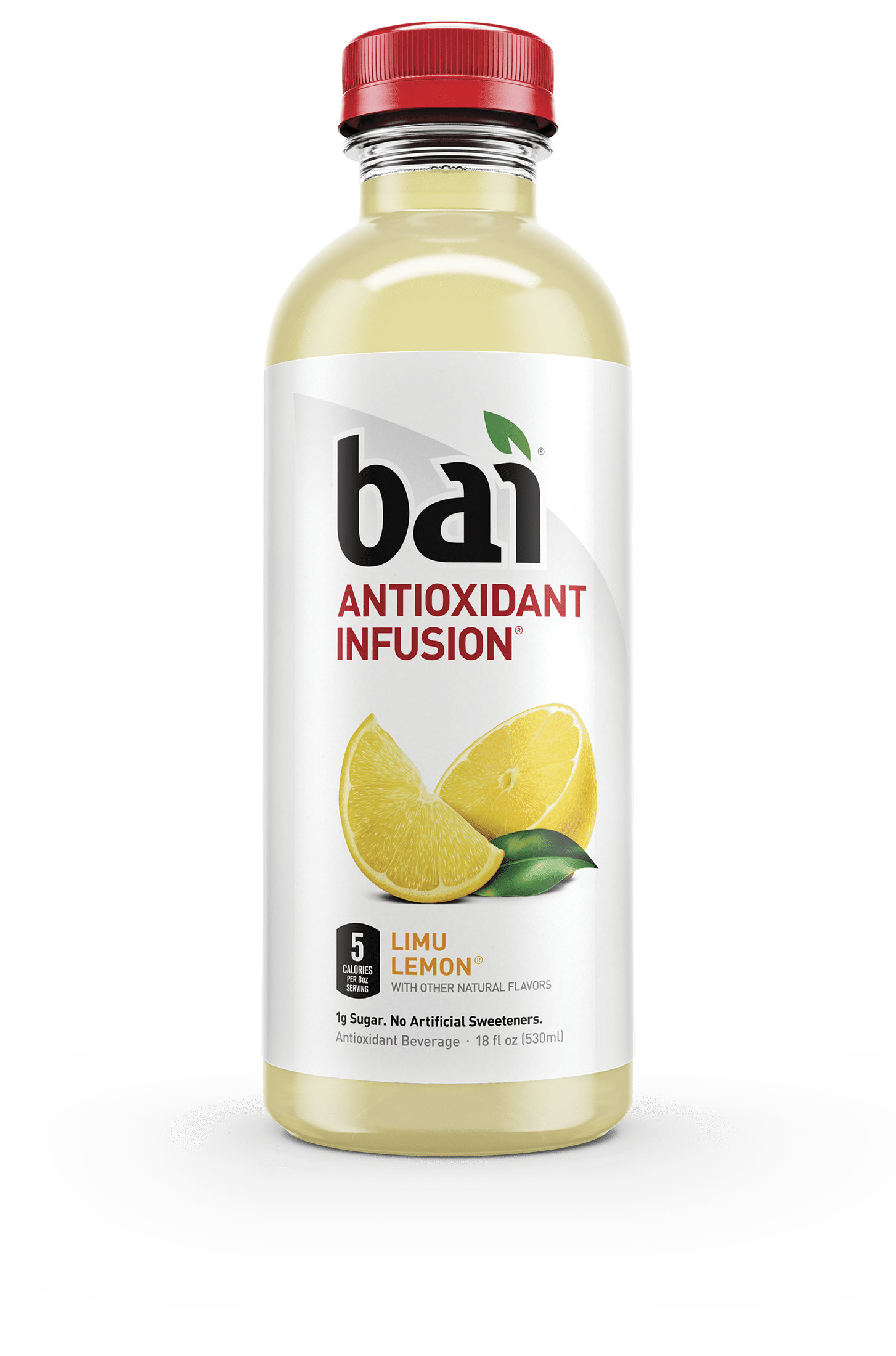 Bai Antioxidant Infusion Beverage, Limu Lemon, 18 Fl Oz, 12 Count