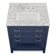Furniture of America Freya 31" Blue Single Bathroom Vanity with White ...