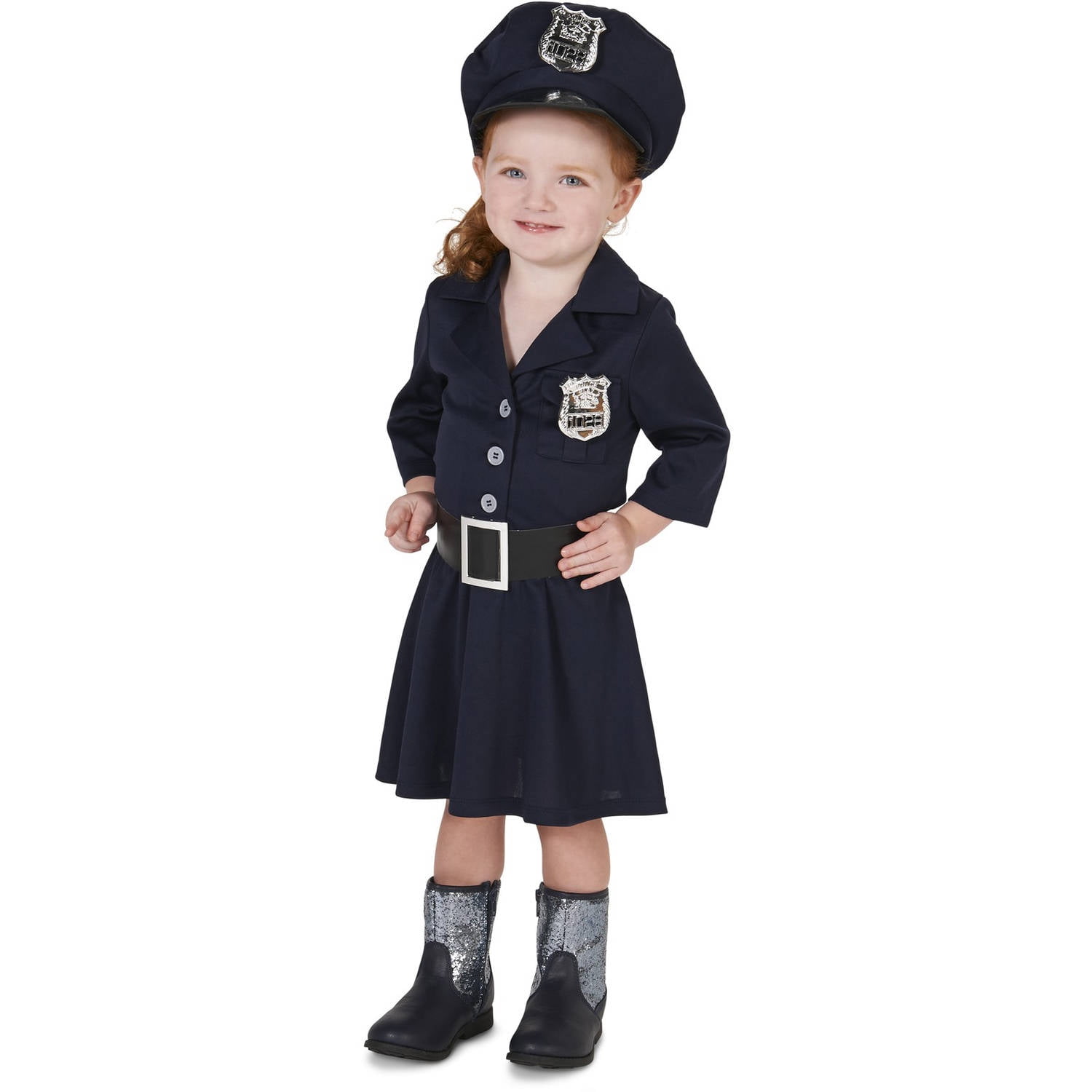 Police Officer Girl Toddler Halloween Costume, Size 3T-4T - Walmart.com
