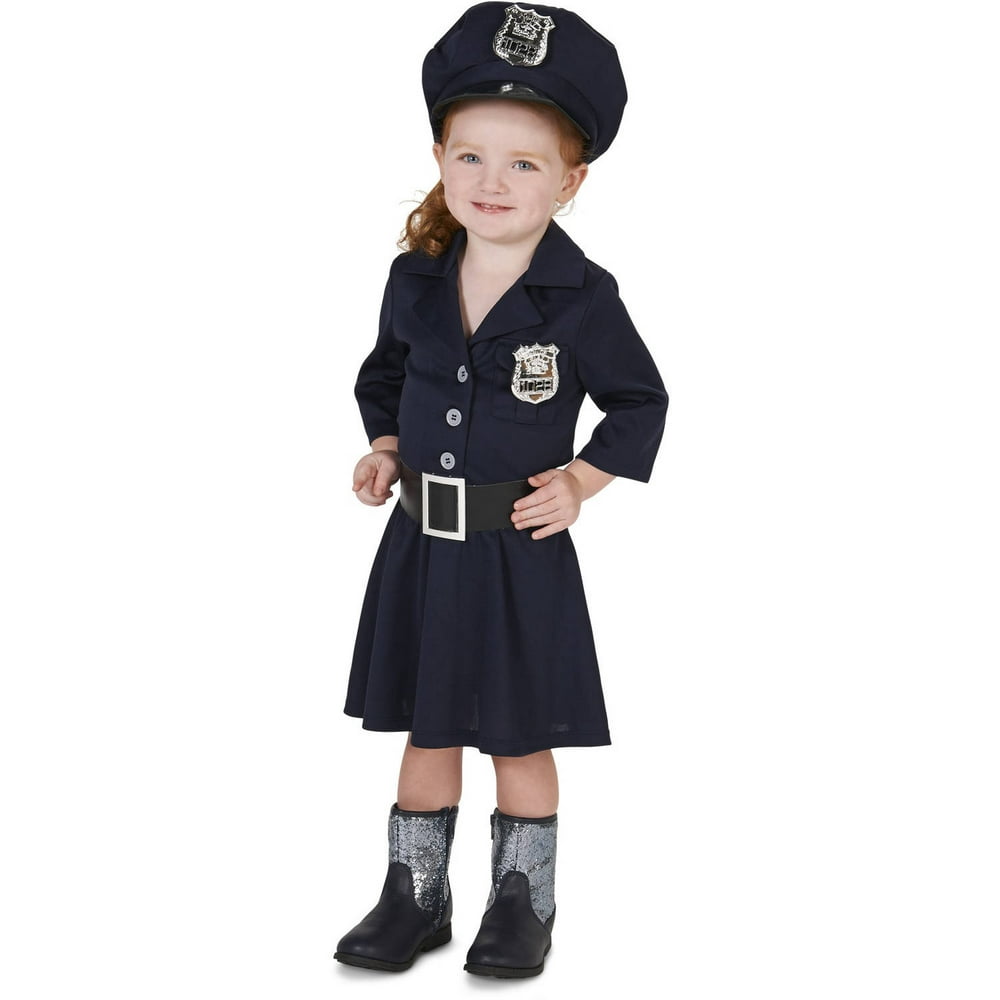 Police Officer Girl Toddler Halloween Costume, Size 3T-4T - Walmart.com ...