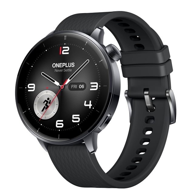 OnePlus Watch 3 Acero Negro de 43 mm, WearOS, Acero Negro, Almacenamiento de 32 GB, duración de la batería de 60 Horas, Bluetooth, navegación GPS, Cara Redonda, visualización de 1.32 Pulgadas
