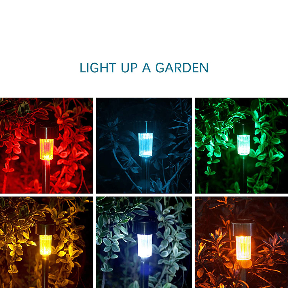 Colorful Solar Lights Outdoor, 10Pack solar pathway lights outdoor, Waterproof, LED Landscape garden lights Solar Powered, Outdoor Lights Solar Garden Lights for Pathway, Walkway, Patio, Yard - image 3 of 11