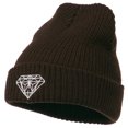 thumbnail image 2 of Diamond Embroidered Watch Cap - Brown OSFM, 2 of 5