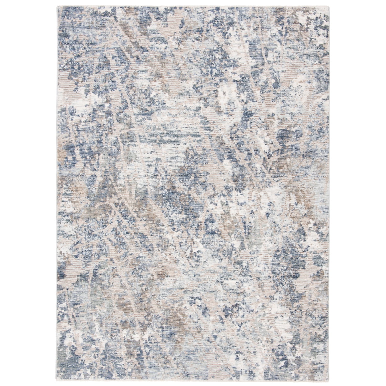 SAFAVIEH Moon dust Hannan Abstract Distressed Runner Rug, Grey/Blue, 2' x 8'
