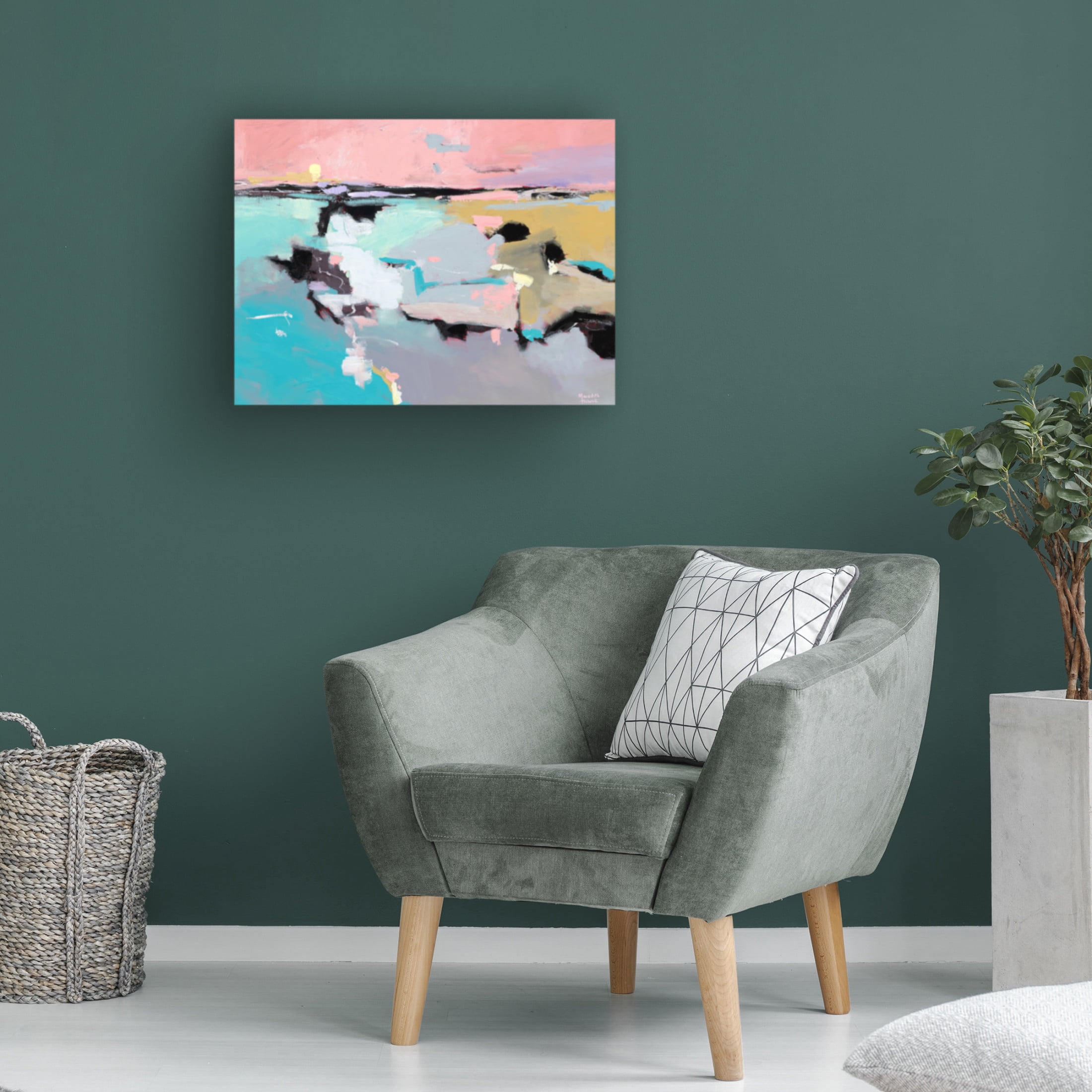 Canvas Wall Art - Meredith Howse 'Abstract Thought 21 August' Wall Art for Living Room, Bedroom, or Office Décor by Trademark Fine Art - 24 x 18 Inches