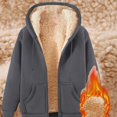 thumbnail image 2 of Babcutegg Mens Full Zip Sherpa Lined Hoodie Long Sleeve Fleece Winter Sweatshirt with Pocket Size L, 2 of 3