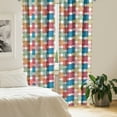 thumbnail image 2 of Ambesonne Geometric Curtains, Wall or Floor Squares, Pair of 28"x95", Multicolor, 2 of 5