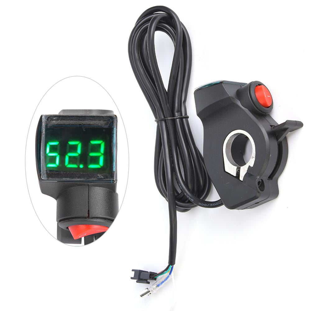 Universal E-Bike Digital Thumb Throttle LCD Display Battery Voltage Power Switch