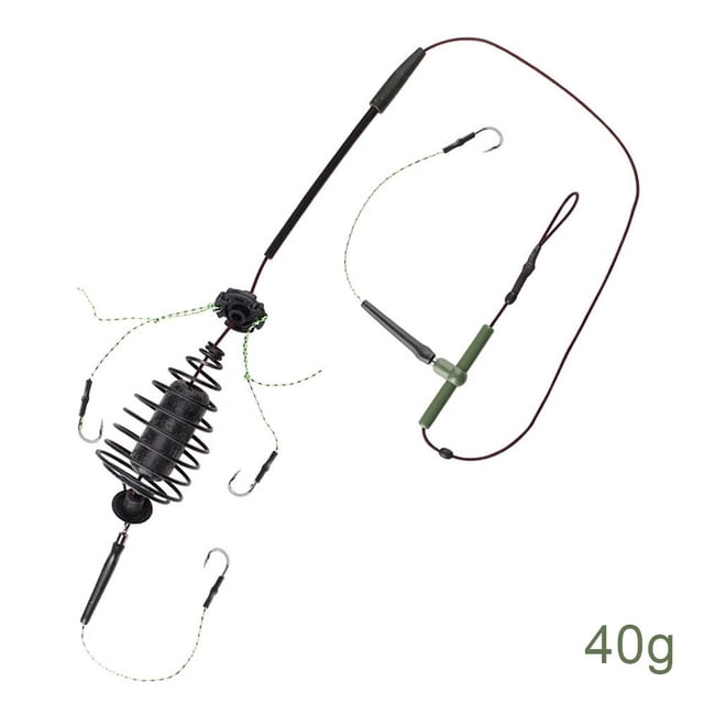 MYG Carp Fishing Bait Cage Line Group Feeder Sinker String Hook Fishing Bait Basket