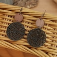 thumbnail image 5 of Xiao Hua Pendientes colgantes de estilo retro, nuevos y únicos, para mujer, estilo étnico bohemio vintage (rosa), 5 of 5