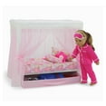 thumbnail image 4 of Emily Rose 18 Inch Doll Furniture | 18" Doll Canopy Single Bed with Doll Clothes Storage Drawer | Doll Bed Includes a 5 Piece Colorful Bedding Set | Fits 15" - 18" Dolls, 4 of 7