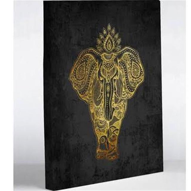 One Bella Casa 75043WD16 16 x 20 in. India Ele Canvas Wall Decor - Multi Color