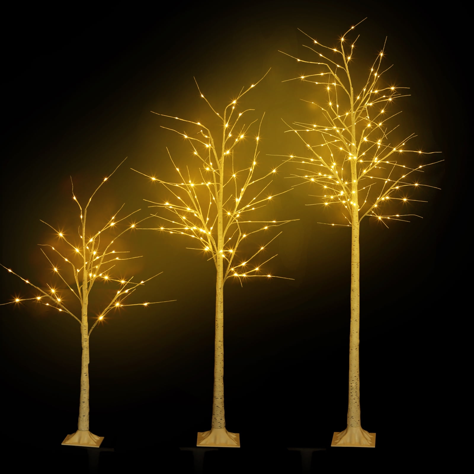 LIGHTSHARE 8ft LED Birch Tree – Warm White 132 Lights, Indoor/Outdoor Decoration For Christmas & Parties 5 thumbnail image