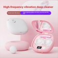 thumbnail image 2 of 3 Gear Cleaning Modes Contact Lens Ultrasonic Cleaning Machine Travel Rechargeable with Mirror Cleaning Box Pink,1 * Contact lens cleaning machine,Pink, 2 of 8